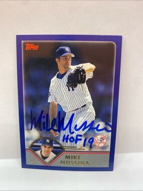 2004 Topps Mike Mussina Yankees #190 In Person Autograph (088)